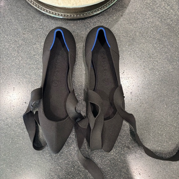 Rothy's | New Mary Jane Bow Flat Black Pointy | Size 11 - Picture 3 of 6